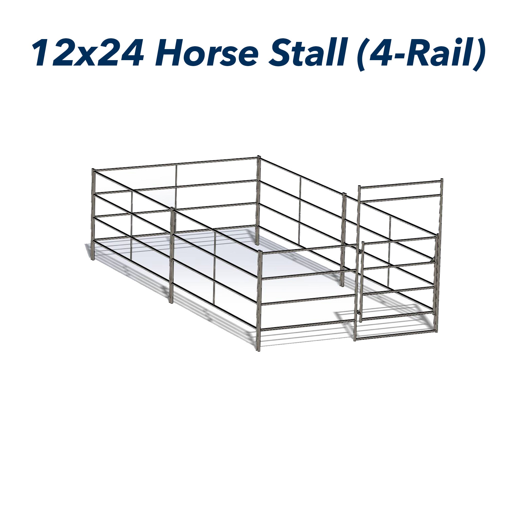 12x24 Horse Stall Kit (4-Rail)