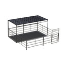 24x24 Stall with 12x24 Shelter (5 Rail)-3