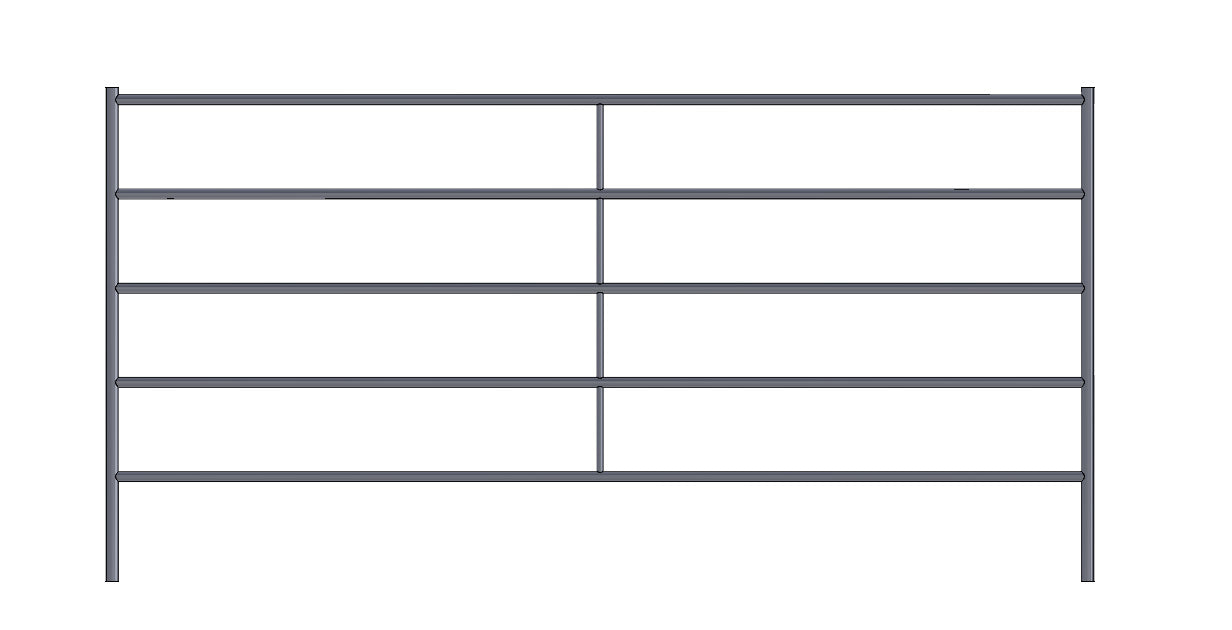 Premium 10x5 Horse Panel (5 Rail) 1-5/8" 14 Gauge