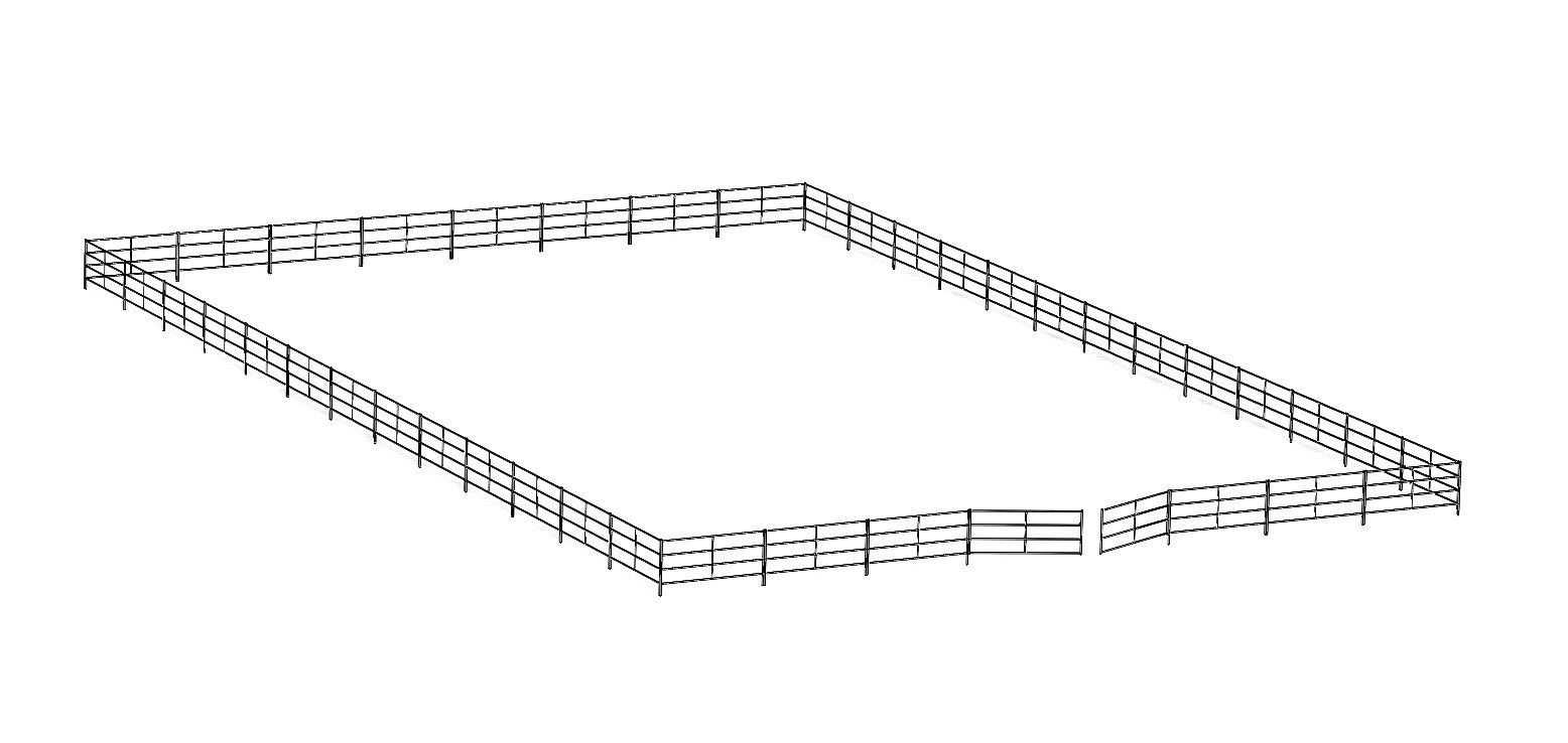 80 Ft X 120 Ft Riding Arena (5 Rail)