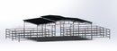 Mare Motel with (4) 12x24 Stalls and 10ft Breezeway 4-Rail-5