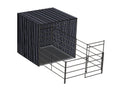 Enclosed 10x20 Stall with 10x10 Shelter (4 Rail)-1