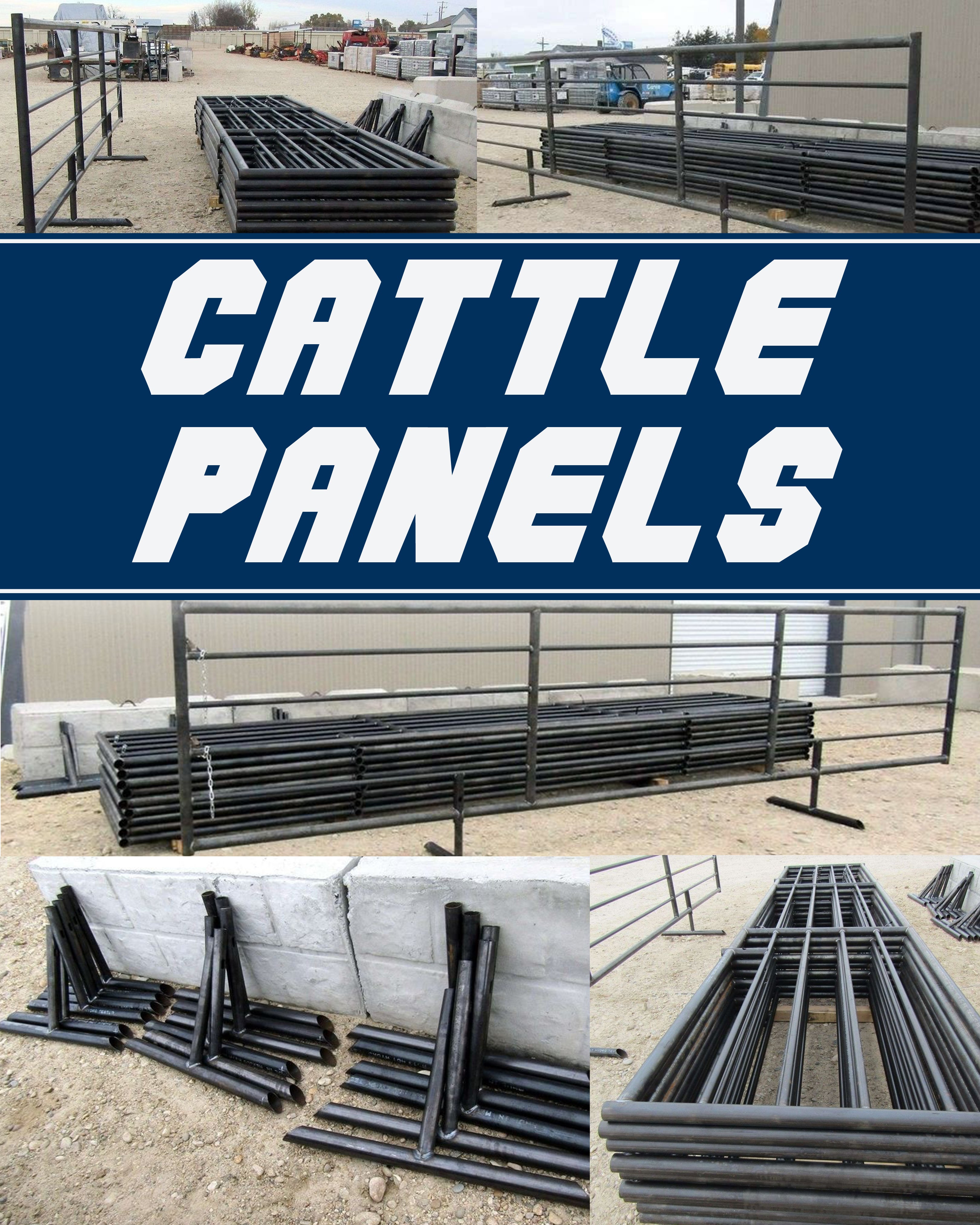 20ft Cattle Livestock Panels - Freestanding with Detachable Feet